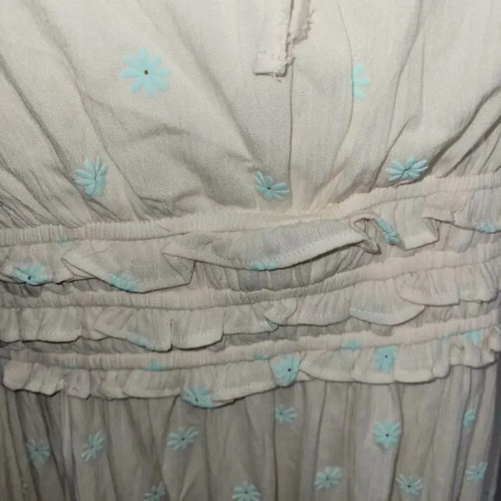 Torrid Womens Maxi Summer Dress Size 3X Tiered Floral Ruffles Smocked Yellow New